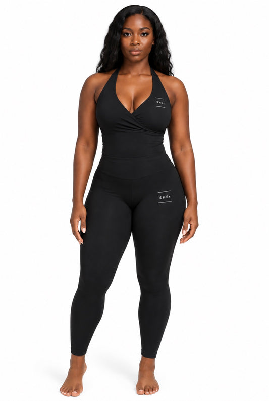 Black Halter Set